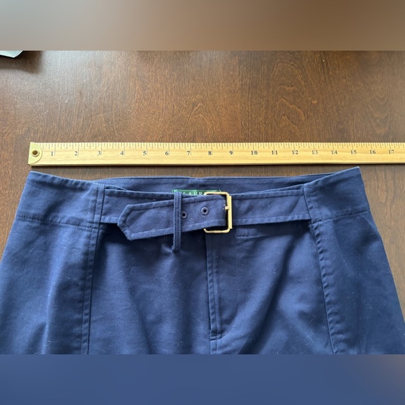LAUREN RALPH LAUREN 6p Navy Belted Pencil Skirt - Picture 7 of 8